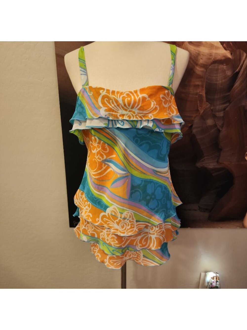 Worthington Work To Weekend Tank Top 14 Ruffle - Picture 1 of 5